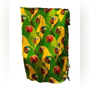 BALI BLUE BIRD PRINT SARONG WRAP